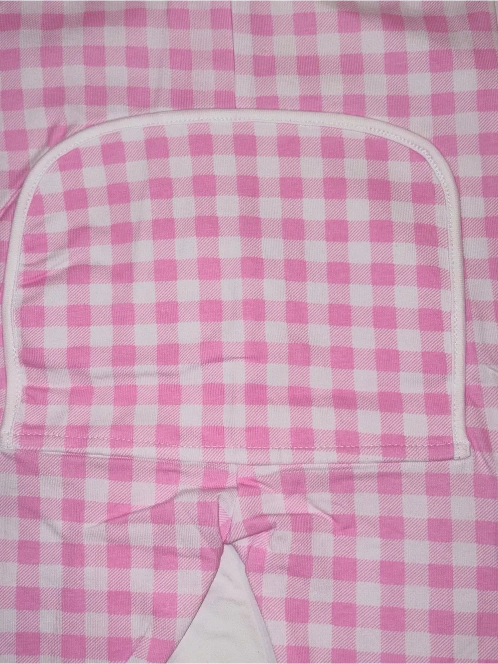 Classic Whimsy pink check footed sleeper with Bunny applique sz 12 mo NWT